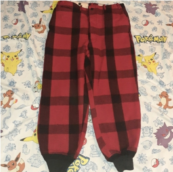 50s Chippewa Flannel Plaid Hunting Pants Vintage